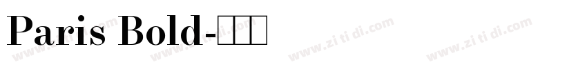 Paris Bold字体转换